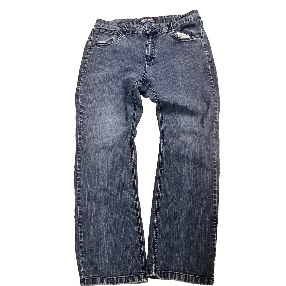 Jou Jou Jeans Women 16 Blue Stone Wash Embroidery Pockets